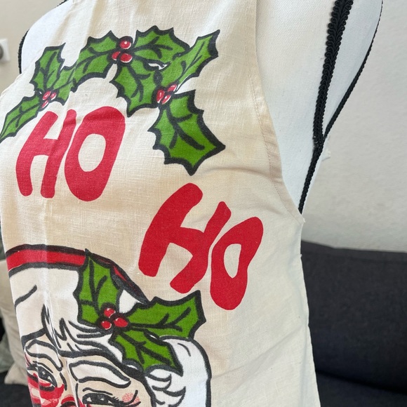 •Vintage Apron Tree Santa Ho Ho Ho Apron• - Picture 8 of 9